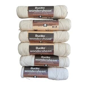 Vintage Bucilla Wondersheen Super Mercerized 100% Cotton Ivory 9 Thread Skeins